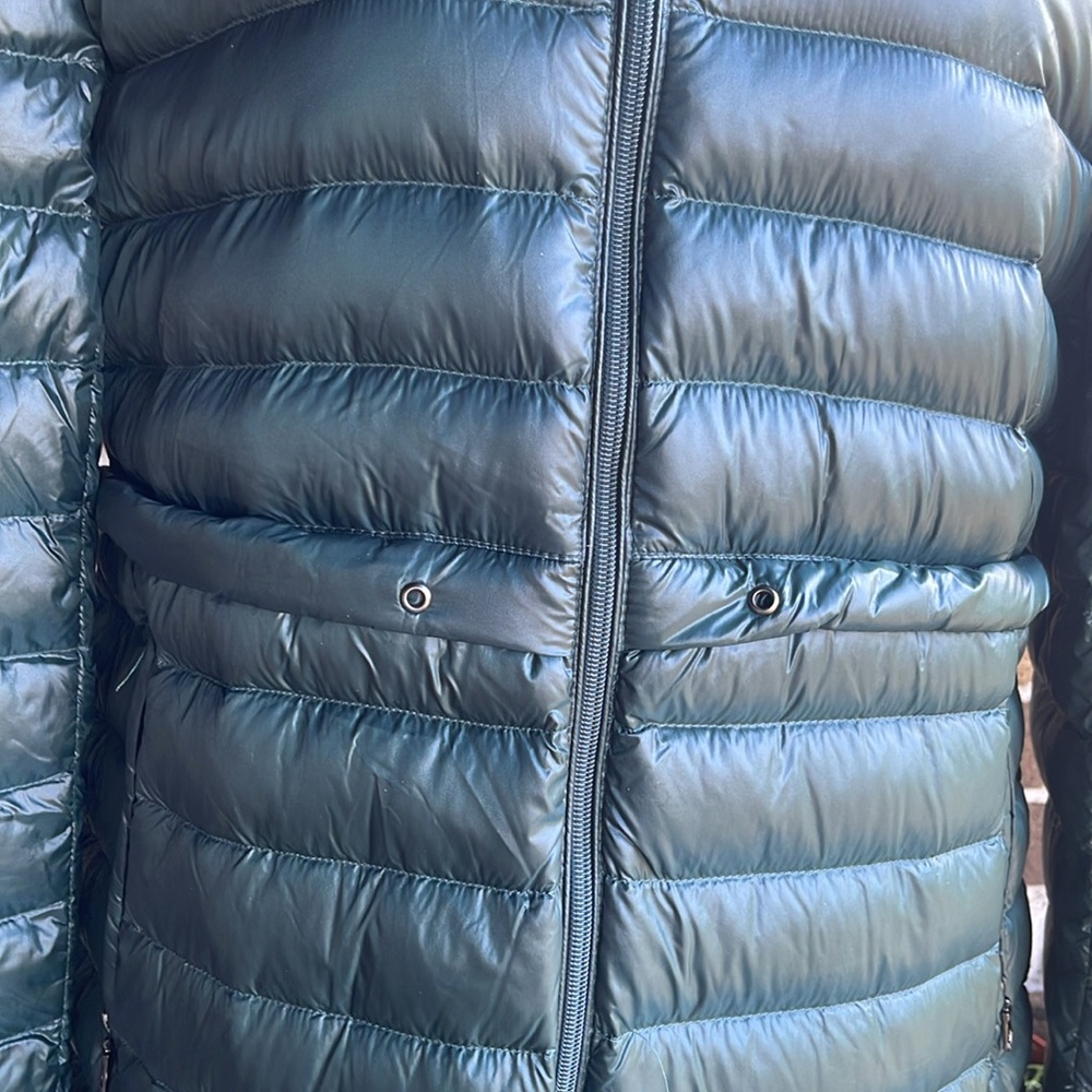 DKNY DONNA KARAN GREEN PACKABLE DOWN ANORAK JACKET - Picture 12 of 14